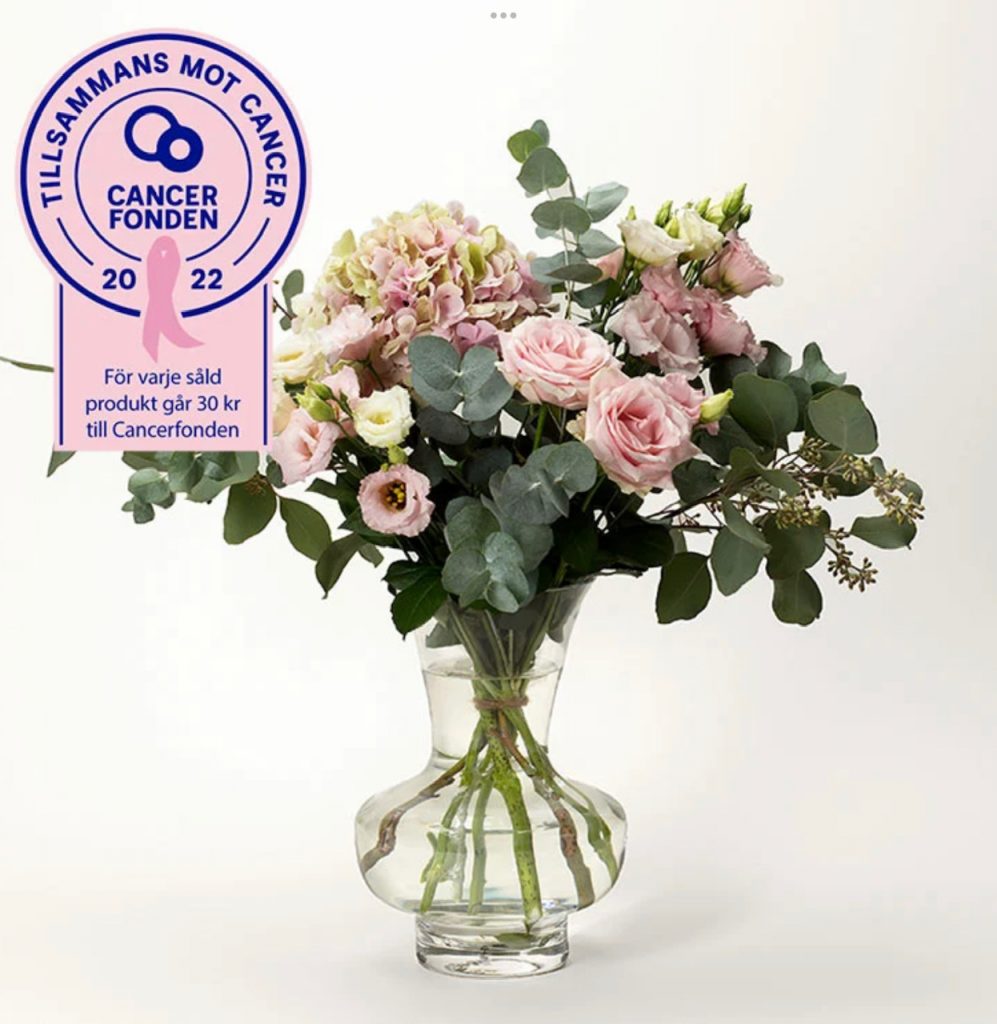 Rosa bandet bukett i rosa. Beställ ditt blomsterbud hos Interflora!